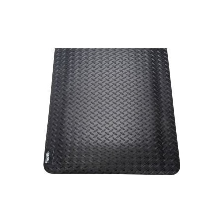 Global Industrial„¢ Diamond Plate Ergonomic Mat 15/16 Thick 2' X 3' Black